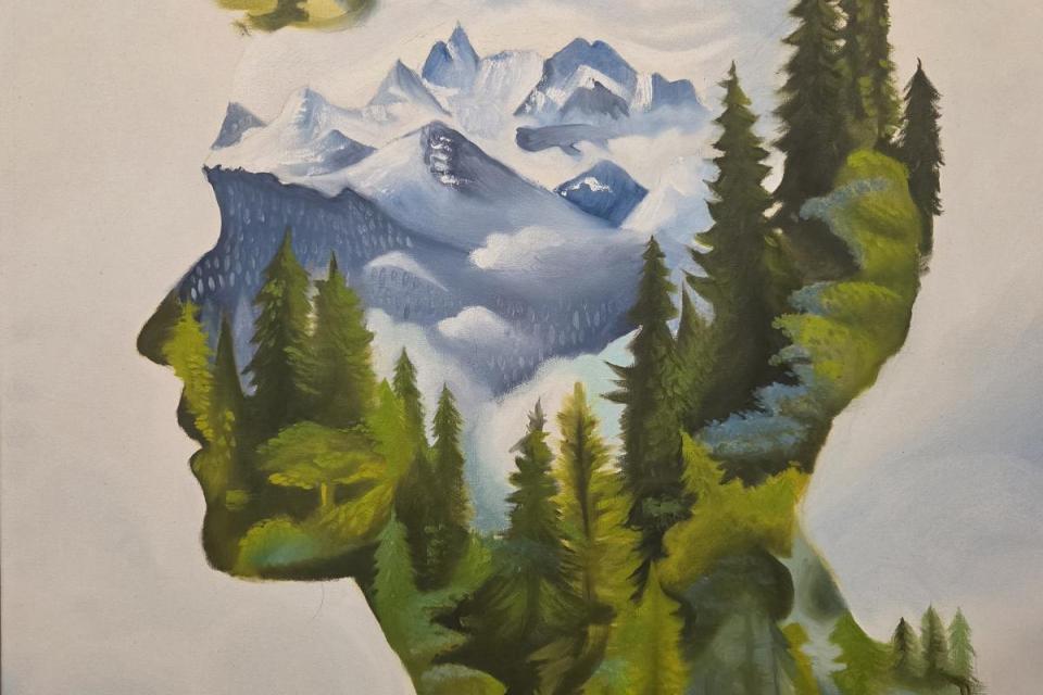 Spirit of the mountain  | Wallhanging by Chantal Savard | Artists for Conservation